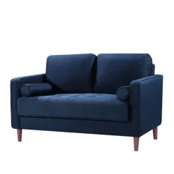 Kirkland's Home Navy Chelsea Modern Loveseat- Sofas & Loveseats