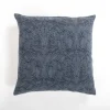 Kirkland's Home Navy Chenille Damask Pillow- Pillows