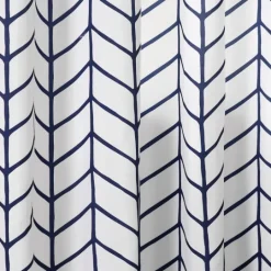 Kirkland's Home Navy Chevron 2-Pc. Panel Curtain Set, 84 In.- Curtains & Drapes