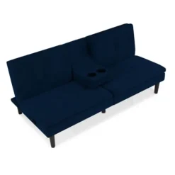 Kirkland's Home Navy Console Usb Port Convertible Sofa- Sofas & Loveseats
