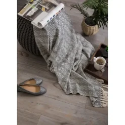 Kirkland's Home Navy Diamond Stitched Throw- Blankets & Throws