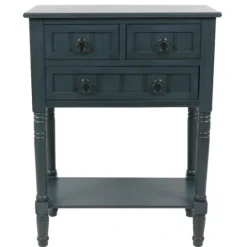 Kirkland's Home Navy 3-Drawer Console Table- Console Tables