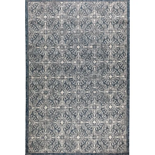 Kirkland's Home Navy Embellished Indoor/Outdoor Area Rug, 6X9- Outdoor Rugs
