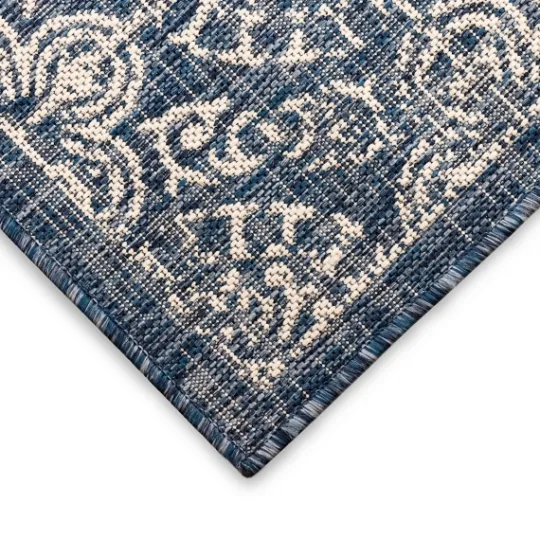 Kirkland's Home Navy Embellished Indoor/Outdoor Area Rug, 6X9- Outdoor Rugs