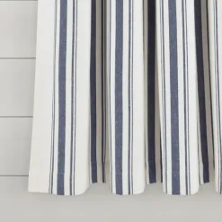 Kirkland's Home Navy Farmhouse Stripe Curtain Panels, Set Of 2- Curtains & Drapes