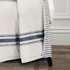 Kirkland's Home Navy Farmhouse Stripe Throw- Blankets & Throws