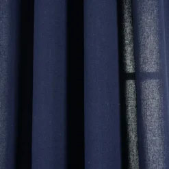 Kirkland's Home Navy Faux Linen Curtain Panel Set, 84 In.- Curtains & Drapes