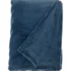 Kirkland's Home Navy Faux Sheared Mink Throw- Blankets & Throws