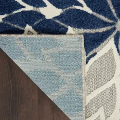 Kirkland's Home Navy Floral Burst Outdoor Area Rug, 5X7- Outdoor Rugs