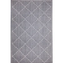 Kirkland's Home Navy Geo Lattice Outdoor Area Rug, 6X9- Outdoor Rugs