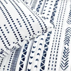 Kirkland's Home Navy Geometric Full/Queen Reversible Quilt Set- Quilts
