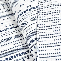 Kirkland's Home Navy Geometric Full/Queen Reversible Quilt Set- Quilts
