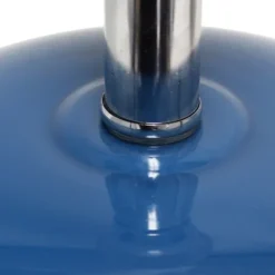 Kirkland's Home Navy Glass Short Oval Table Lamp- Table Lamps