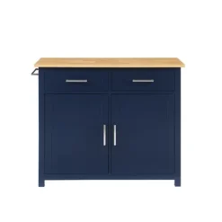 Kirkland's Home Navy Industrial Kitchen Cart- Kitchen Islands & Bar Carts