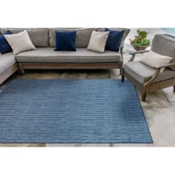 Kirkland's Home Navy Intertwine Indoor/Outdoor Area Rug, 4X7- Outdoor Rugs