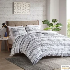 Kirkland's Home Navy Jacquard California King 3-Pc. Comforter Set- Comforters