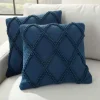 Kirkland's Home Navy Knotted Lattice Throw Pillows, Set Of 2- Pillows