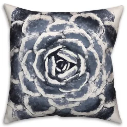 Kirkland's Home Navy Large Succulent Pillow- Pillows