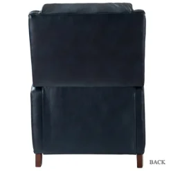 Kirkland's Home Navy Leather Nailhead Traditional Recliner- Accent Chairs