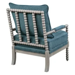 Kirkland's Home Navy Liam Turned Leg Accent Chair- Accent Chairs
