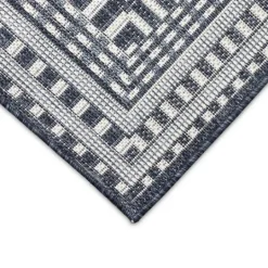 Kirkland's Home Navy Linear Macy Indoor/Outdoor Area Rug, 7X9- Outdoor Rugs