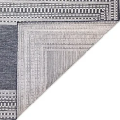 Kirkland's Home Navy Linear Macy Indoor/Outdoor Area Rug, 7X9- Outdoor Rugs
