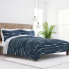 Kirkland's Home Navy Linear Reversible 2-Pc. Twin Quilt Set- Quilts