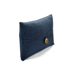 Kirkland's Home Navy Linen And Button Lumbar Pillow Cover- Pillows