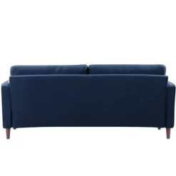 Kirkland's Home Navy Lumbar Eucalyptus Sofa- Sofas & Loveseats