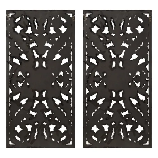 Kirkland's Home Navy Madison Park Floral Wall Plaques, Set Of 2- Wall Plaques