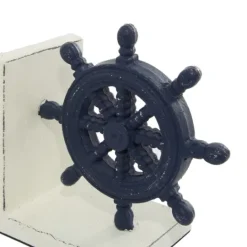 Kirkland's Home Navy Metal Coastal Bookends, Set Of 2- Decorative Accents