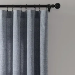 Kirkland's Home Navy Nantucket Fringe Curtain Panel Set, 95 In.- Curtains & Drapes