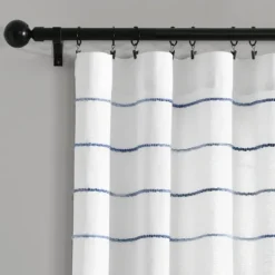Kirkland's Home Navy Ombre Stripe Curtain Panel Set, 84 In.- Curtains & Drapes