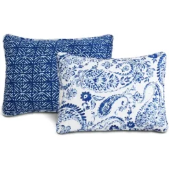 Kirkland's Home Navy Paisley 3-Pc. Full/Queen Reversible Quilt Set- Quilts