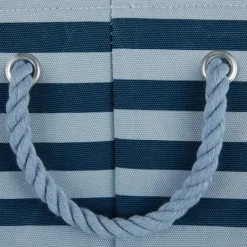 Kirkland's Home Navy Paw Patch Stripe Rectangle Pet Basket- Baskets & Boxes