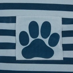 Kirkland's Home Navy Paw Patch Stripe Rectangle Pet Basket- Baskets & Boxes