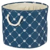 Kirkland's Home Navy Paw Trellis Round Basket, 12 In.- Baskets & Boxes