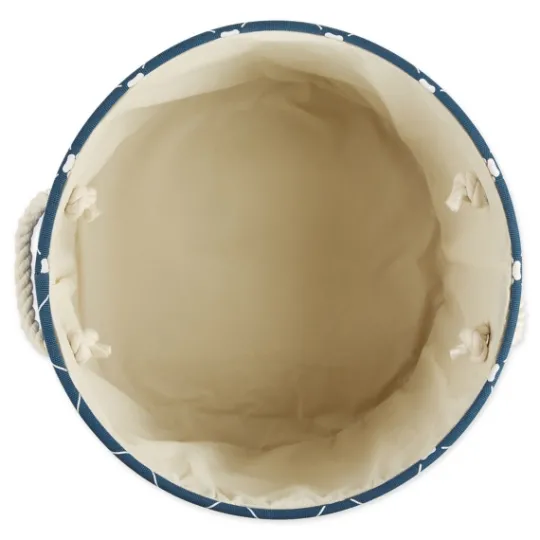 Kirkland's Home Navy Paw Trellis Round Basket, 15 In.- Baskets & Boxes