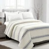 Kirkland's Home Navy Pick Stitch Stripe Queen Quilt- Quilts
