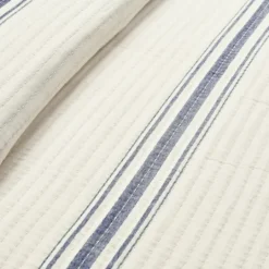 Kirkland's Home Navy Pick Stitch Stripe Queen Quilt- Quilts