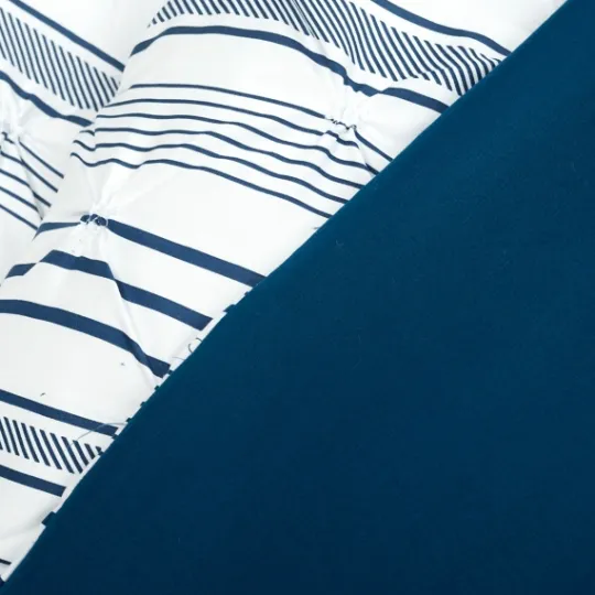 Kirkland's Home Navy Pintuck Stripe Full/Queen 5-Pc. Comforter Set- Comforters