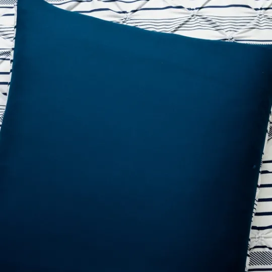 Kirkland's Home Navy Pintuck Stripe Full/Queen 5-Pc. Comforter Set- Comforters