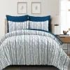 Kirkland's Home Navy Pintuck Stripe King 5-Pc. Comforter Set- Comforters