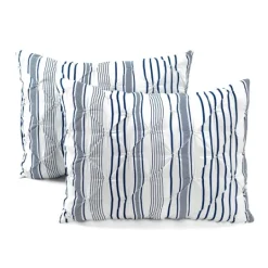 Kirkland's Home Navy Pintuck Stripe King 5-Pc. Comforter Set- Comforters