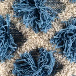Kirkland's Home Navy Pom Pom Pillow- Pillows