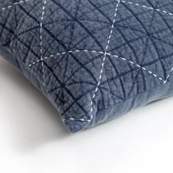 Kirkland's Home Navy Quilted Crosshatch Pillow- Pillows