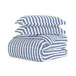 Kirkland's Home Navy Rugged Stripe 2-Pc. Twin Duvet Cover Set- Duvets