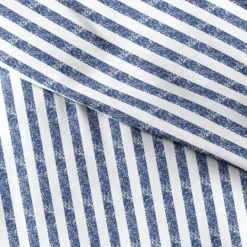 Kirkland's Home Navy Rugged Stripe 2-Pc. Twin Duvet Cover Set- Duvets