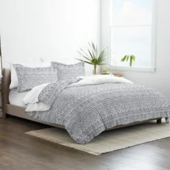 Kirkland's Home Navy Rustic 3-Pc. Queen Duvet Cover Set- Duvets