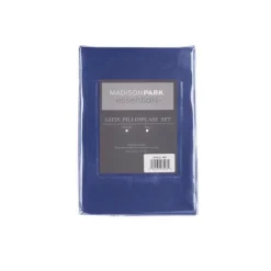Kirkland's Home Navy Satin King 2-Pc. Pillow Case Set- Bed Sheets